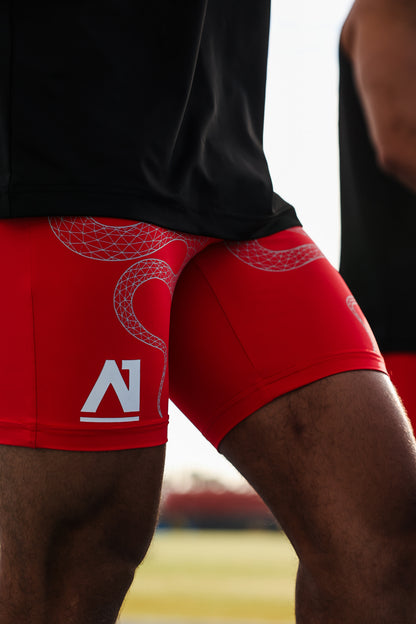 A1 Snake Tights - Red