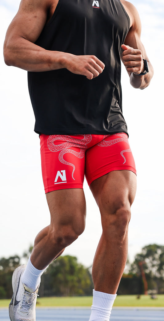 A1 Snake Tights - Red